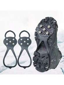 1 Pair Outdoor Winter 5-Tooth Ice Cleats, Anti-Slip Snow Traction Crampons For Walking, Hiking, Climbing, Ice And Snow Surface Traction Shoe Covers Insulation, Galentines, Puppy, Carnival, Shoe, Spring Summer Picks, Brides Maid Gifts, Room, Bedroom Decor, Bedroom Decor, Beach, Travel, For Men, For Women, Vacation,Women's Day,Travel Essentials,Wedding Favours,Y2k,Bedroom,Car Accessories Women,Kitchen Deccorbeach,Summer,Vacation,Holiday,Travel Essential,Going Out Tops,Household Items - Multicolor - View 3