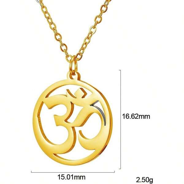 Yang Necklace Hollow Sun And Moon Necklace Pendant Stainless Steel Round Disc Coin Crescent Necklace For Women Men Cou...