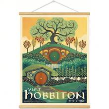 Middle Earth Landscape Wall Art Prints Canvas PaintingFantasy Posters, Wall Pictures, For Travel Gift, Canvas Art With Frames, For Office Home Dr Bedroom Living Room Wall Dr.(16L" X 12W"),27270328 - 駝色 - 查看 1