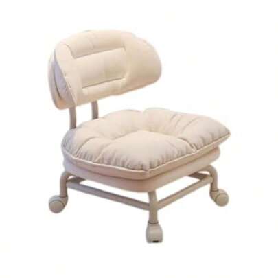 Lazy Back Chair Low Roller Seat Stool Swivel Chair Heavy Duty Movable Mini Stool Pulley Wheel Stools For Library Kitchen Fitness Home