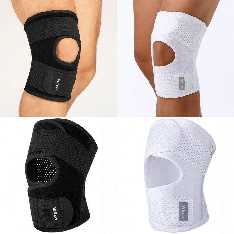 Rodillera deportiva, rodillera elástica presurizada, soporte para la rodilla, protector de articulaciones, equipo de fitness, rodillera de recuperación, protector antideslizante - Multicolor - Añade 1