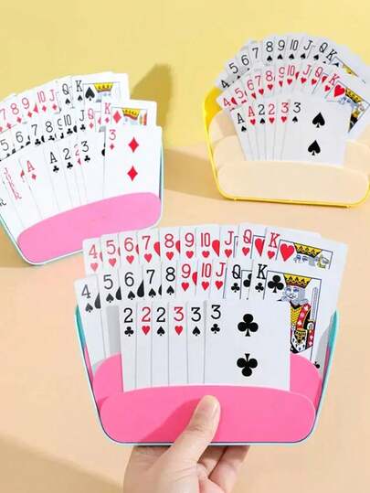 桌面卡牌支架 - 可调节高度，适合儿童和成人，可收纳UNO牌及其他棋盘游戏。便携稳固，是家庭游戏之夜、旅行和老年人的理想之选。圣诞节、生日、乔迁之喜的绝佳礼物。