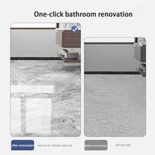 全新防水浴室地贴 - 自粘防滑乙烯基地砖（30 套 DIY 升级产品！防霉防刮）15.7 英寸 x 196.8 英寸，防水浴室地贴，防滑耐磨浴室地板自粘地砖翻新专用地贴 - 彩色 - 查看 9