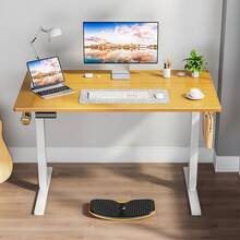 Sweetcrispy Electric Standing Desk, Height Adjustable Sit Stand Up Desk, Computer Workstation Rising Home Office Gaming Table With Memory Preset Splice Board - View 6