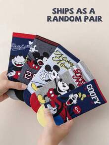 Disney 10/5 正品米奇卡通儿童袜子，新年礼物袜，男童冬季袜子，米奇卡通圣诞新年动画袜，男童袜子，家居袜，创意礼物袜，儿童袜子，适合学生/成人作为礼物和日常穿着 - 彩色 - 查看 15