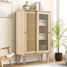 Dining Room Living Room Sideboard Chest Of Drawers Standing Cupboard Storage Sideboard TV Table With Doors And Drawers Sideboard With Large Storage Space Width 60 Cm - Oak + Particle Board - View 5
