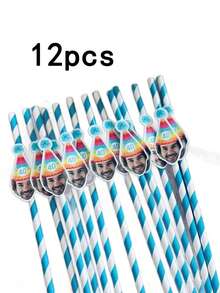 1/12/24pcs Customized Face Party Paper Straws, Bachelorette Party Personalized Face Straws, Customizable Age Birthday Party Face Straw Decors, Girlfriend Birthday Party Decor Gifts,Multi-Functional,Durable,Ornamental,Reusable,Exquisite,Stylish,High-Quality,Colorful,Modern,Custom,Personalized,Unique,Ideal Gifts For Him,Ideal Gifts For Her,Family,Friends - Multicolor - View 15