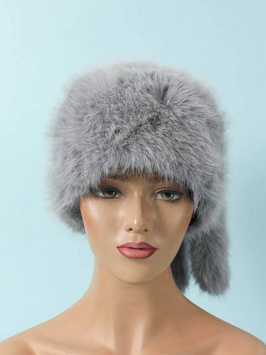 1pc Women's Furry Brimless Hat, Warm Earmuff Cap, Thick Insulated Cold-Proof For Autumn/Winter Women Winter Clothes - Plush Hat - View 1