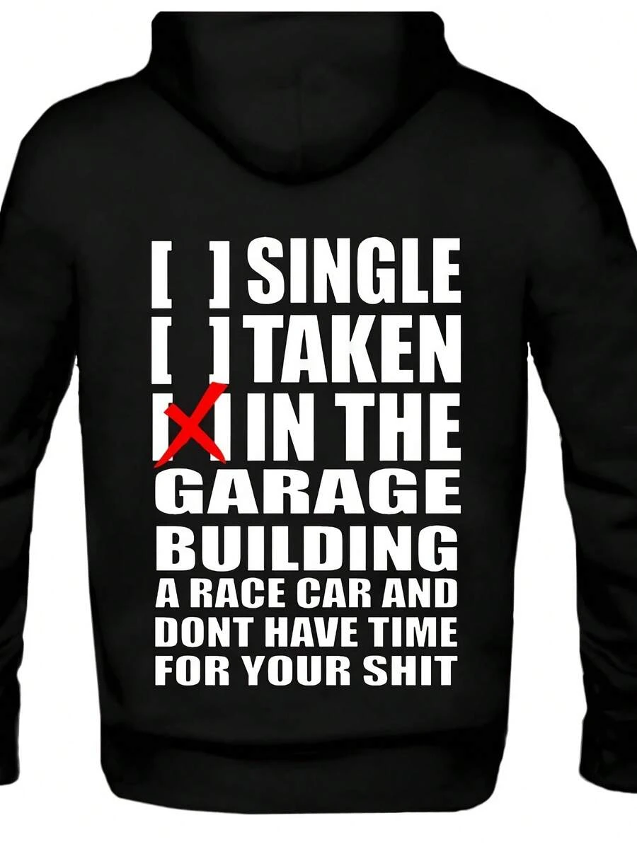 Single Taken In The Garage Building A Race Car Funny Dmade Hoodie Gift Sweatshirt Car Racing Sweatshirt Cistmas Gift Race Car Hoodie,Autumn/Winter Hoodie Autumn Set - 款式10 - 查看 1