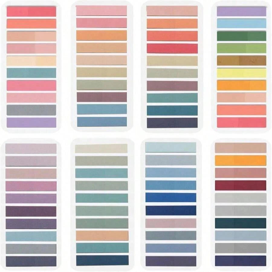 ELII Tabs 800Pcs Sticky Index Tabs Page Markers,Writable And Transparent Sticky Notes Page Tabs Book Markers Label Stickers Index Tabs For Page Marking Classify File (800 Pcs Book Tabs) - ColorB - View 1