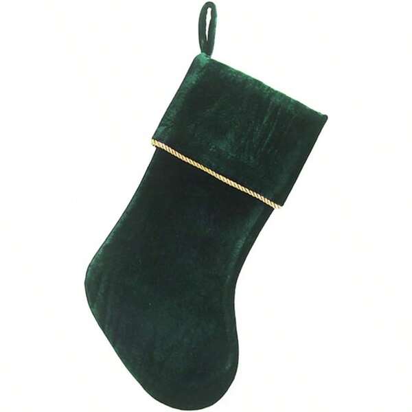 Etistta Classic 20 Inch Velvet Christmas Stockings Christmas Decor Soft Velvet Stockings For Christmas Fireplace Decorations Green