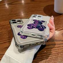 Funda para teléfono con diseño único de oso, compatible con teléfonos ,  17,  16 Pro Max,  15 Pro Max,  13 y  12. Fabricada en TPU, ofrece protección contra golpes y caídas. Un regalo ideal para familiares, amigos, seres queridos, parejas y para Halloween. - transparente - Ver 6