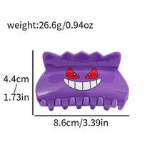 pocket monsters Phụ kiện tóc chủ đề Pokémon: Kẹp tóc hình càng cua lấy cảm hứng từ Pokémon | Chất liệu acrylic | Màu tím đậm | Kích thước vuông vừa | Kẹp tóc chắc chắn | Hoàn hảo để làm quà tặng và dự tiệc | Phụ kiện tóc dễ thương và độc đáo dành cho nữ | Kẹp tóc mùa đông | Phụ kiện tóc nữ - Nhiều màu - Xem 7