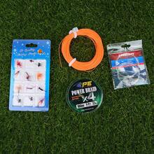 Fliegenfischen-Set mit Zubehör, handgefertigte Trockenfliegen-Köder, Haken und Fliegenschnur-Kombination für Salz- und Süßwasser, geeignet für Forelle, Barsch