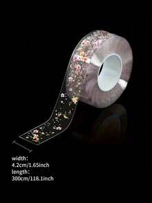 1pc Transparent Printed Anti-Mold, Waterproof And Leak-Proof Adhesive Tape. It Is Used For Sealing Gaps In Kitchen Stove Tops, Bathrooms, Toilets, Wall Corners And Waist Lines. It Is Suitable For Use In Bathrooms, Dining Rooms, Offices And Other Places. It Is Also Used As Wind-Proof And Wind-Blocking Films For Windows And Sealing Tapes For Doors And Windows. - Multicolor - View 8