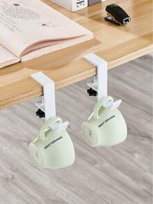 Crochets de sac montés sur bureau - Crochet simple en métal, support de sac à main robuste, support de sac à dos, crochets de bord de bureau en alliage d'aluminium, crochets amovibles sans clou à fixer sous le bureau, convient pour les bureaux d'école, de maison et d'appartement