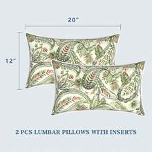 Outdoor/Indoor Throw Pillows, 18x18 Square Pillows With Inserts Bed, Couch, Sofa & Patio Furniture (Set Of 2, Monstera Blue), Decorative Pillows - 費琳.沙多.佩斯利 - 查看 3