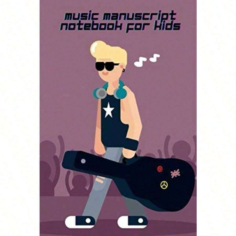 Music Manuscript Notebook for : Music Writing Notebook For Blank Sheet Music Notebook Wide Staff Blank Manuscript Paper 10 Staves Per Page Staff Paper Notebook 6"x9" 130 pages - como en la foto - Ver 1