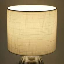 Lexi Lighting Botany Ceramic Table Lamp Set Of 2 White Linen Lamp Shade Ceramic Base Height 38.5 Cm Night Light Bedside Lamps For Bedroom Living Room Home Décor - As Pic - View 6