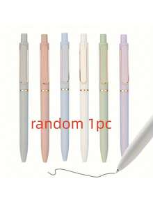 5pcs/Set Random Style Elegant Ballpoint Pens, Soft Grip, 0.5mm Fine Tip, Black Ink, Suitable For Diary, Office, Study, Writing Tools, Simple & Fashionable Design, Comfortable Grip, Durable - Multicolor - View 8