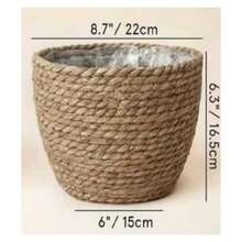 3PCS Straw Pot, Minmalist Soiid Coior Plant Container For Home
