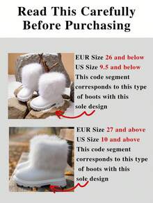 1 Pair White Princess Mid-Calf Boots For Girls, Fashion Zipper Design, Anti-Slip Rubber Soft Bottom, Warm Fur Collar, Soft PU, Thick Sole, Elevated, Suitable For Performance, Skiing, Snowball Fighting, Infant & Toddler Girls, Winter 2025 New Arrival - White - View 6