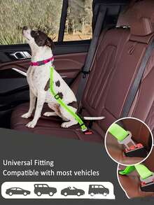 Adjustable Dog Car Safety Leash, Elastic Pet Safety Traction Rope, Anti-Shock Large Dog Leash, Suitable For Universal Car Models, Heavy Duty Swivel Clip - Multicolor - View 6