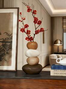 1 قطعة من مجموعة تماثيل إناء زهور محفور من الراتنج بتصميم إلهي هندسي، ديكور أنيق وعصري مناسب كهدية للمنزل والمكتب، عيد ميلاد، تخرج، عيد الميلاد - متعدد الألوان - مشاهدة 3