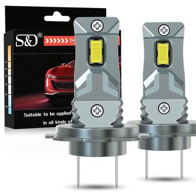  S&D H7 LED Light Bulbs 20000LM 80W H7 LED Headlight Canbus NO Error Auto Turbo Light Plug Play 6500K 12V