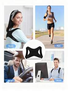1 Pc-Adjustable Upper Back Brace For Mid, Upper Spine Support, Adjustable Straps To Keep The Posture Straight, Breathable Back Support For Men And Women! Shoulder Brace For Daily Work, Life, Fitness, Workout!