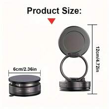 1 Giá đỡ điện thoại từ tính ABS, giá đỡ điện thoại rảnh tay giúp tăng cường an toàn và thoải mái khi lái xe | Phụ kiện ô tô tương thích với iPhone, điện thoại Android, quà tặng sinh nhật, gia đình, bạn bè, quà tặng mùa hè cho phòng tắm, nhà bếp, giá đỡ điện thoại sinh nhật, phụ kiện điện thoại chịu tải mạnh. - màu đen - Xem 2