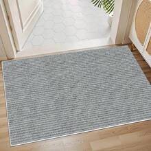 1pc Non-Slip Door Mat - Low Profile Entryway Mat With Rubberbacking, Textured Surface For Added Grip, Perfect For Indoor/Outdoor Use, Available In Multiple Sizes, Washable Area Mat,Stylish Dark Grey, Machine Washable & Quick-Dry, Door Mat Indoor, Non-Slip Backing Entry Rug & Door Mats, Low-Profile Entryway Rugs - Multicolor - View 11