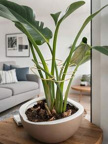 Enrejado de metal duradero con pinzas de bambú, sistema de soporte ideal para el crecimiento saludable de las plantas, estructura de jardín resistente y decorativa, diseño único para plantas trepadoras, pinzas de bambú con forma de caparazón de tortuga, estructura de soporte óptima para plantas, enrejado para plantas trepadoras, estabilizador de metal - Multicolor - Ver 5