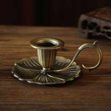 1 Set Bougeoir en métal mat, style vintage, convient pour la table basse, la salle à manger, la chambre à coucher, la décoration de la maison, le mariage, la table à manger et plus encore - Multicolore - Voir 12