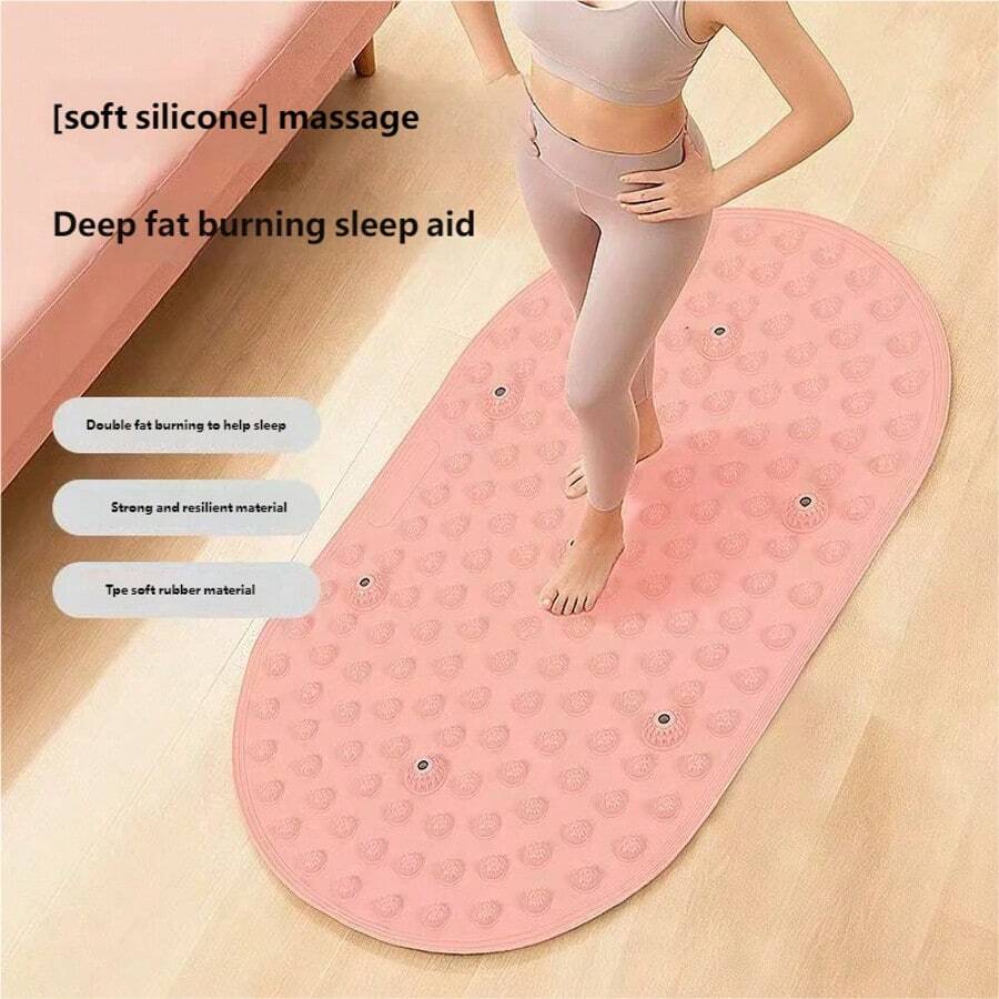 1片TPR材质足部按摩垫，慢跑反射疗法板，足底按摩，男女通用，室内运动健身适用，粉色、紫色、灰色可选