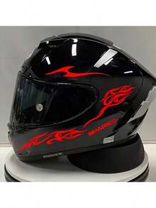 1 Set Of Motorcycle Helmet Decoration Stickers PET Material, Suitable For Male And Female Motorcycles, Motorcycle Helmets, Mountain Bikes, DIY Enthusiasts, And Cycling Enthusiasts As An Ideal Choice. (Just Stickers, Not Helmets Included)