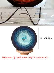 1 Knäul (300g) Spitzengarn - Mehrfarbiger Farbverlauf (Türkis/Navy/Cyan/Grün/Schwarz) zum Häkeln, Weben - Universalgarn für Pullover, Schals, Decken - Verschiedenfarbig - Übersicht 11