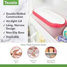 Tovolo Glide-A-Scoop Recipiente para Helado, 1.5 Quart, Anaranjado(sorbete de fresa) - Multicolor - Ver 4