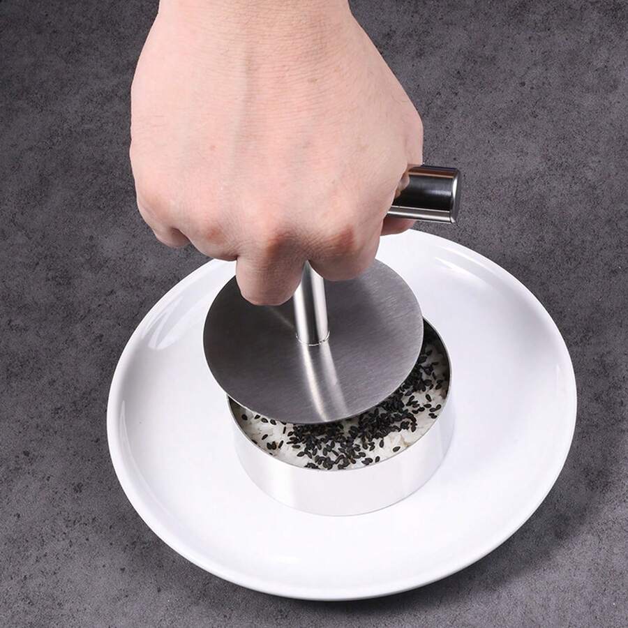 金属汉堡肉饼压模器，可调节汉堡肉饼压模器，汉堡肉饼制作器，适用于牛肉、蔬菜、汉堡和烹饪。