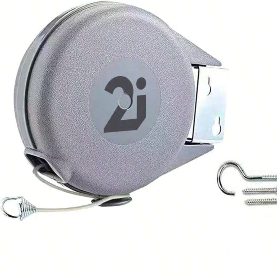 Varal de Parede Retratil Recolhivel Uso Interno e Externo 15 metros de Extensao + Kit Instalacao