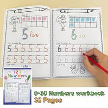 Lachilly Preschool Children's Number Tracing Workbook: Preschool Number Writing Math Practice Book: Kindergarten, Preschool, 3-6 Years Old Children's Math Activity Book (Paperback) - Multicolor - View 5