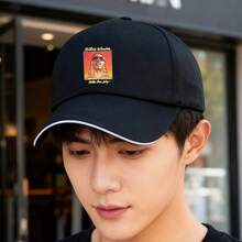 Black Strike Wonder Design Cut Safety Fit Cap, High Cut, Summer Fashion sports unisex ball cap small head around graphic print duck cap fashionable baseball cap snapback retro snapback cap Duckville cap low cap low cap visual large head around breathable Baseball cap - ブラック - チェックする 2