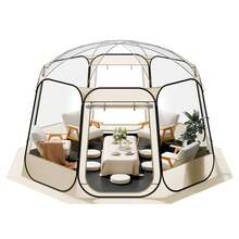 Pop Up Bubble Tent, 12 X 11.1 Ft Waterproof & UV-Resistant, Clear Camping Tent Shelter, Outdoor Garden Dome Tents With Windows, 540° Panoramic View, For 10-12 Persons Patio Backyard - 12*11,1ft - Xem 8