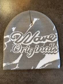 1pc These Men's Knit Beanies With Bold Lettering Come In Multiple Colors, Offering A And Warm Design, Making Them Ideal Fashion-Forward Winter Headwear - Multicolor - View 3