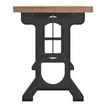 Dining Table 110x65x82 Cm Solid Wood Fir And Iron