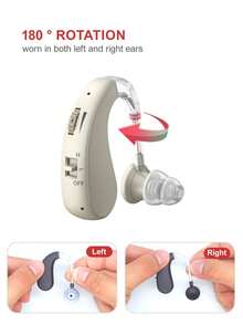 Hearing AIDS Are Ear-Hanging, Noise Reduction, Sound Amplification, Auxiliary Hearing Amplification And USB Charging, And The Sound Behind The Ears Of The Elderly Sound Amplifier Is Clear. - one-size - View 5