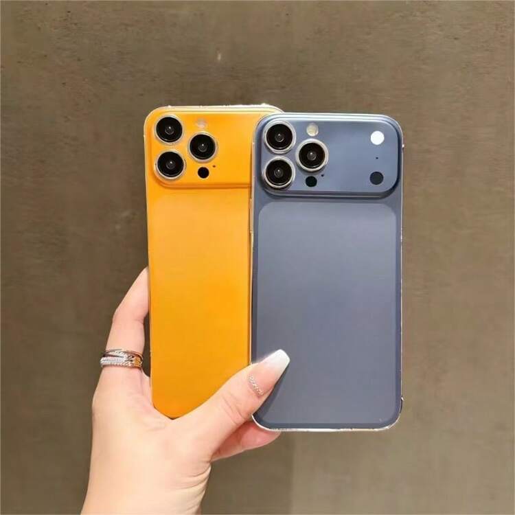 Película de cubierta trasera convertible compatible con Apple 13/14/15/16 Pro/Pro Max, se convierte instantáneamente a 17 Pro/17 Pro Max en segundos - Azul oscuro - Añade 4