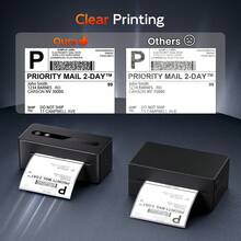 Phomemo 4X6 Bluetooth Thermal Label Printer For Address Shipping Packages - Wireless Label Printers For Phone&PAD&PC, PM-2411-BT Shipping Label Printer For Small Business,Thermal Label Printer + 10 Sheets Of 4X6 Thermal Label Set - 查看 6