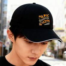A playful sneaker-style pattern with a black cap design. A cool cap for men. duck cap ball cap low cap fashionable unisex breathable sports small head around low cap retro baseball cap large head around snapback cap Duckville cap snapback graphic print visual Baseball cap - ブラック - チェックする 4