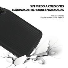 YC-HOGAR Equipaje de mano de 20 pulgadas, maleta rígida, ruedas giratorias ligeras, ABS resistente, equipaje de mano compacto para viajes de fin de semana, hombres y mujeres negro y plateado - Negro - Ver 4